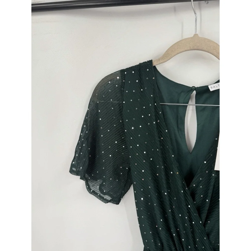 Baltic Born Grace Sparkle Maxi Dress Women XS Green NEW NWT Formal Wedding Guest